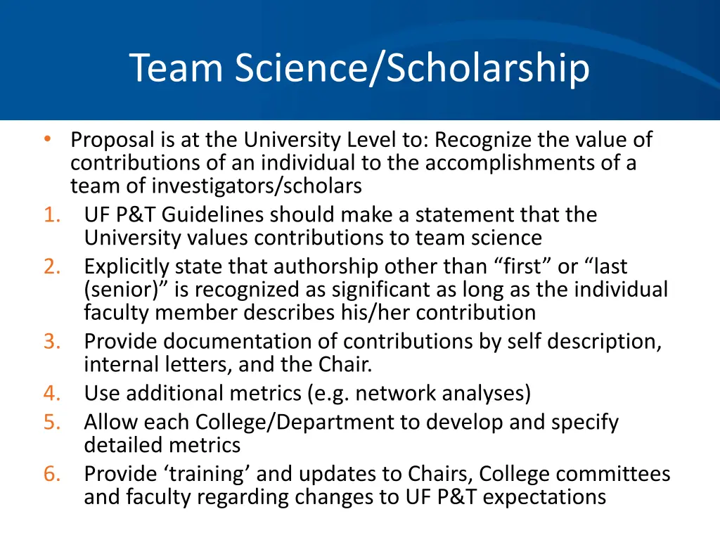 team science scholarship