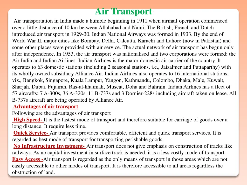 air transport