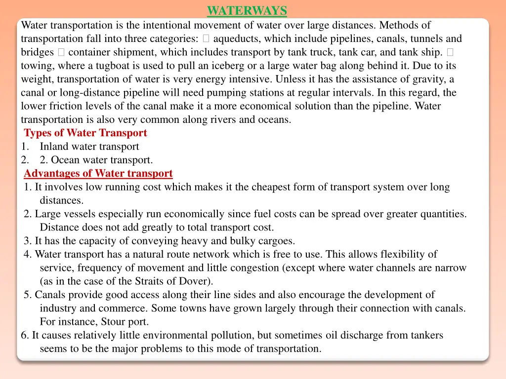 waterways
