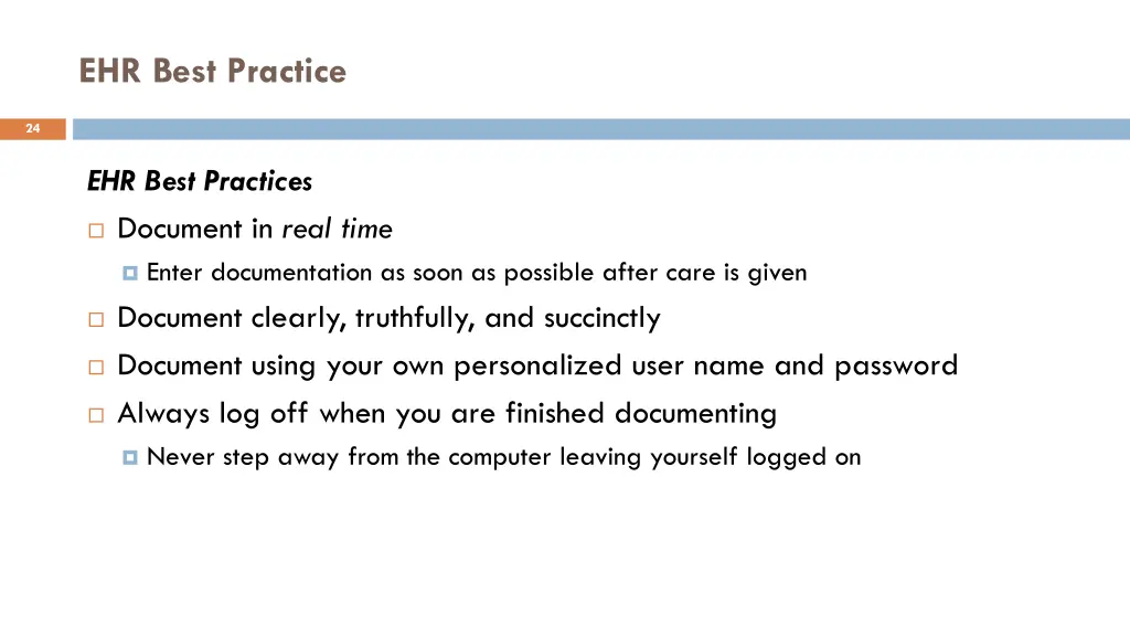 ehr best practice