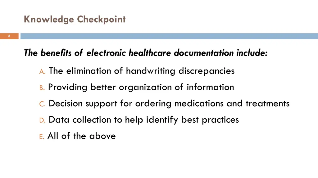 knowledge checkpoint