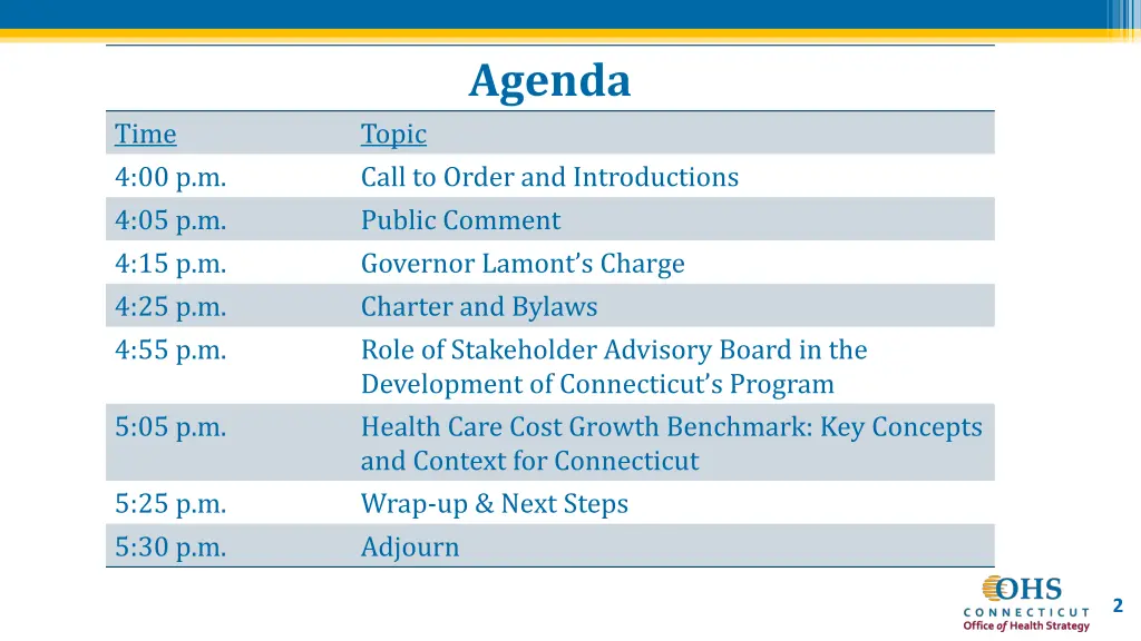 agenda