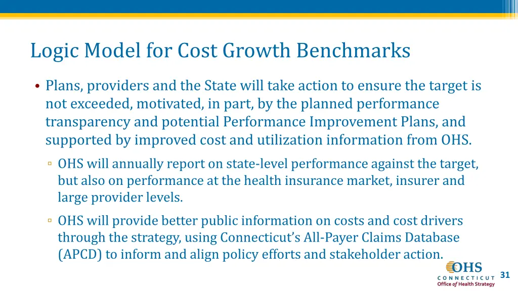 logic model for cost growth benchmarks