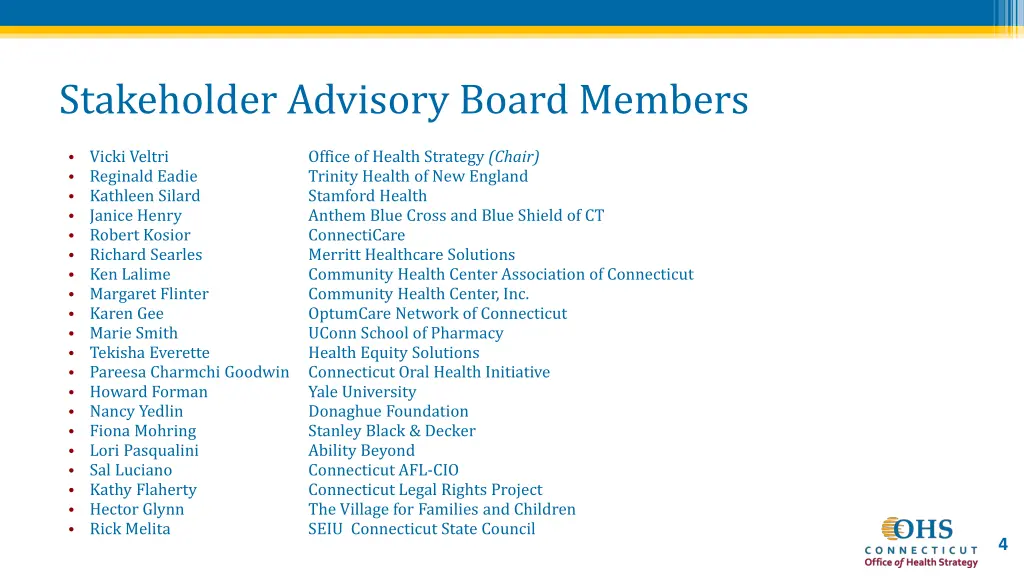 stakeholder advisory board members