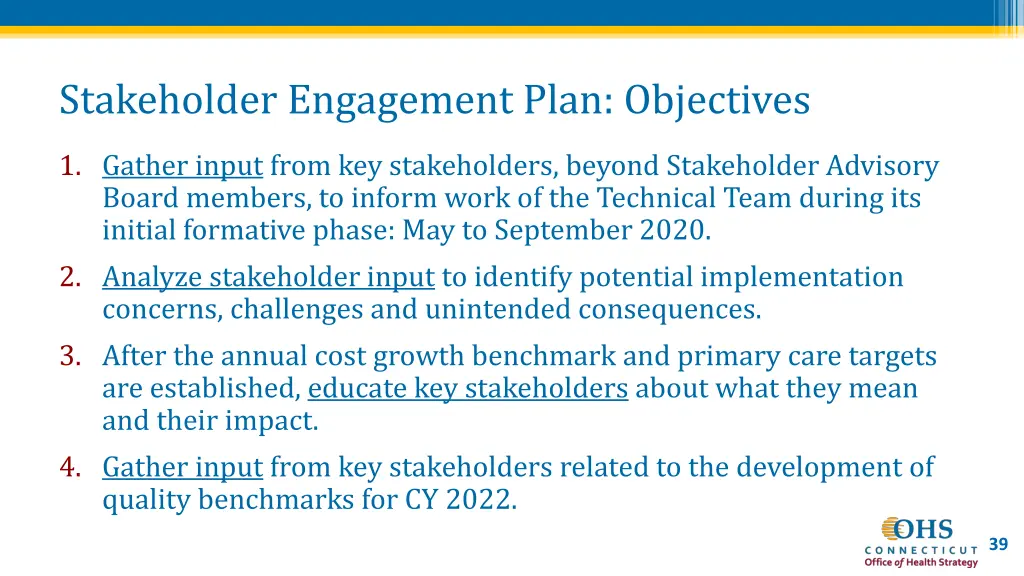 stakeholder engagement plan objectives