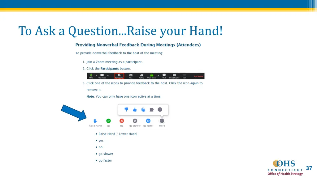to ask a question raise your hand