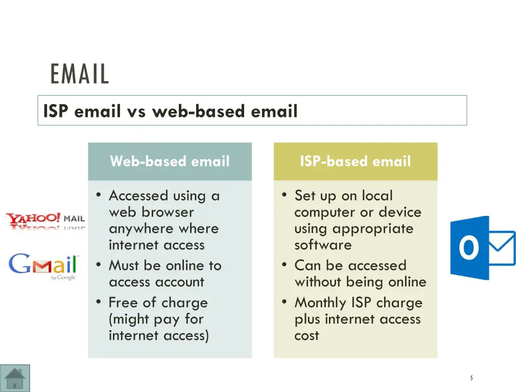 email isp email vs web based email