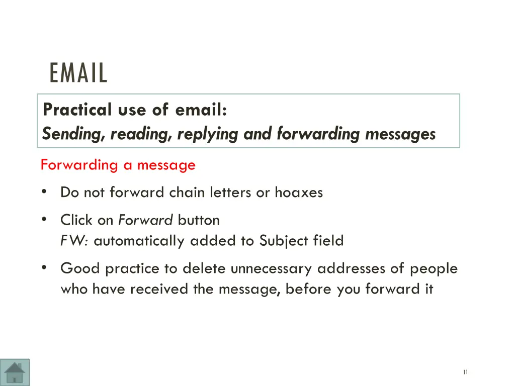 email practical use of email sending reading 3
