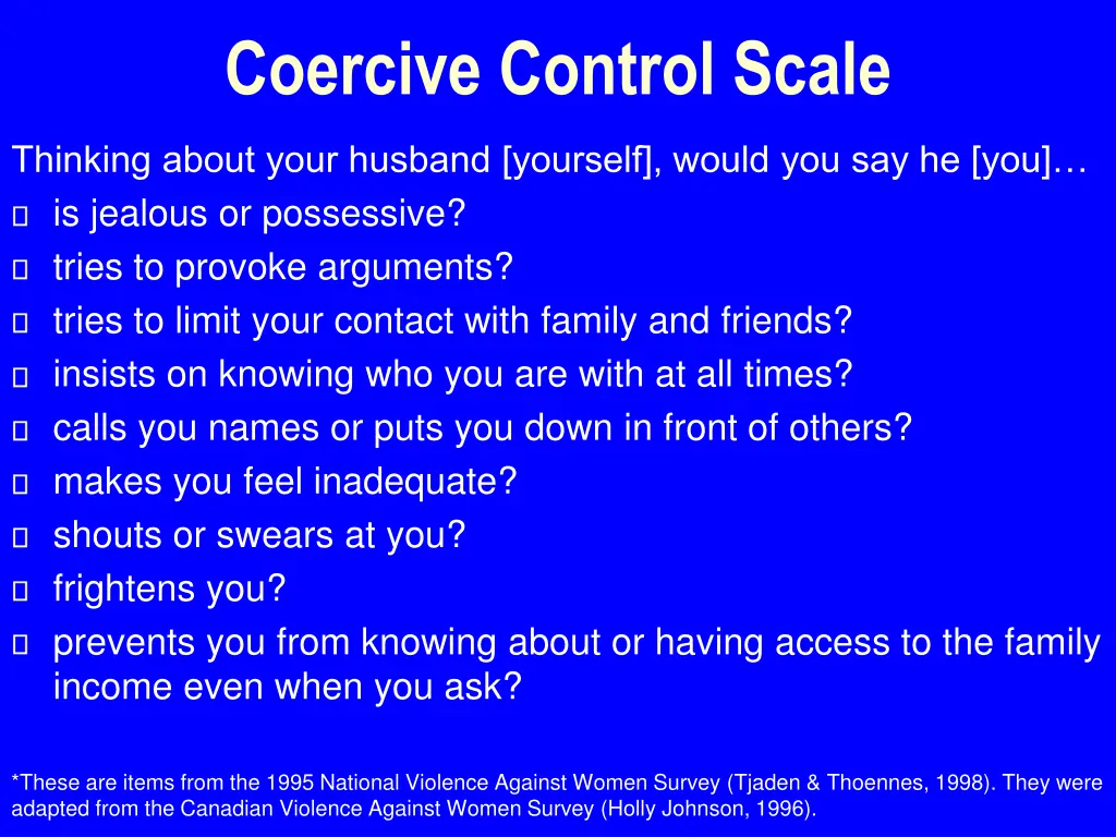coercive control scale