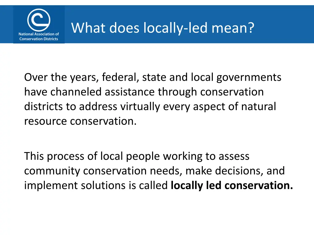 what does locally led mean