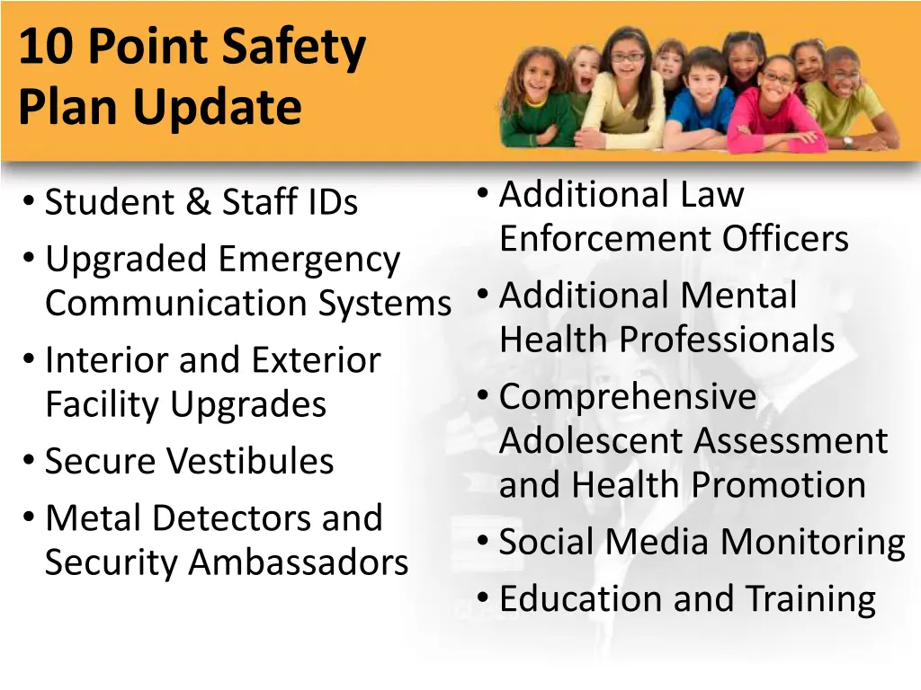 10 point safety plan update