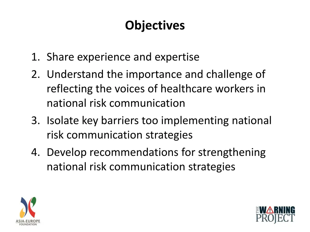 objectives