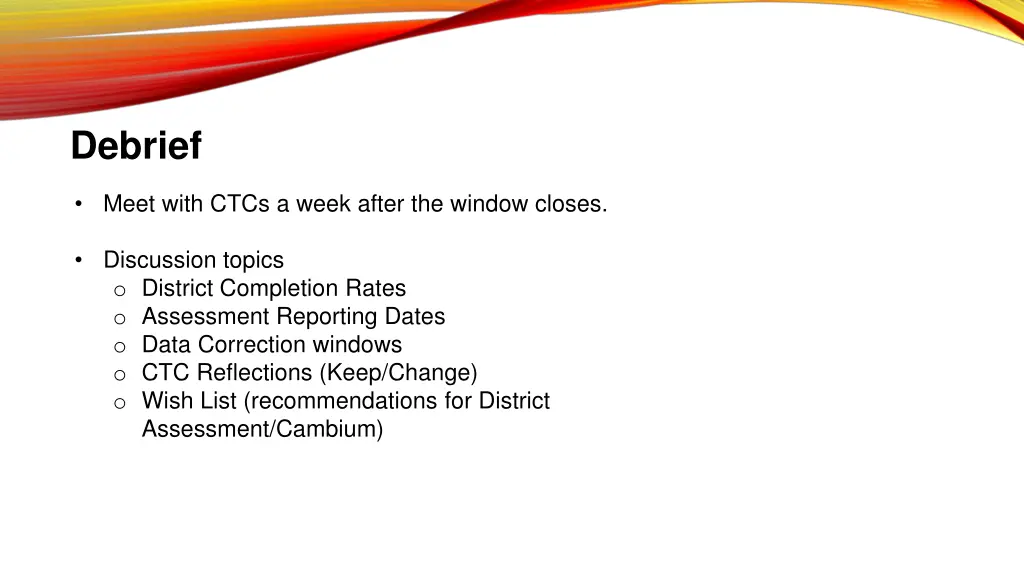 debrief 1