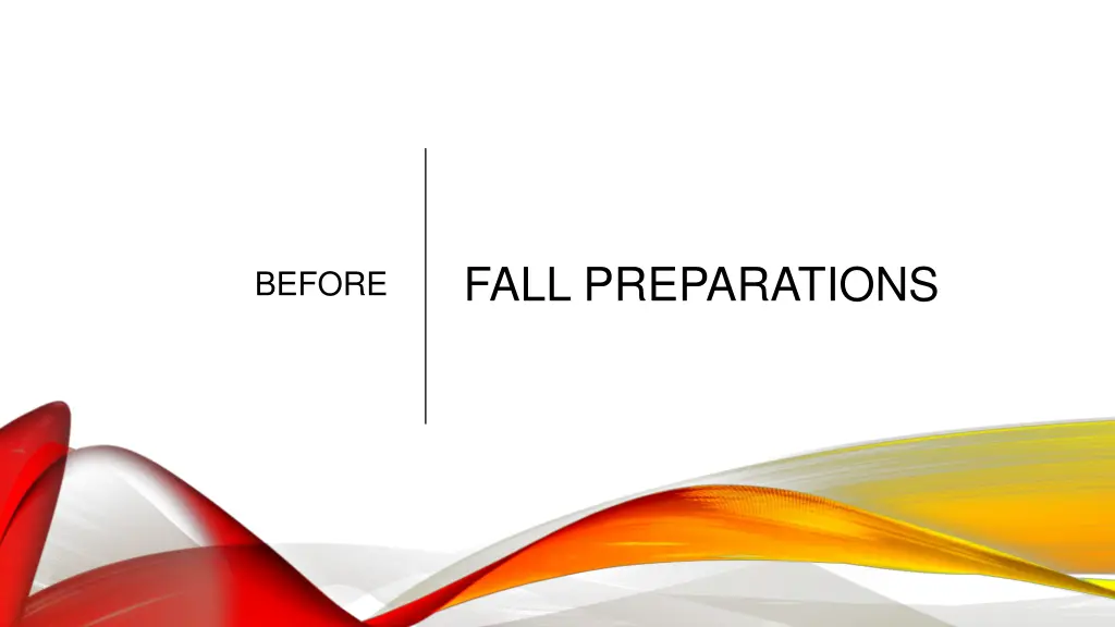 fall preparations