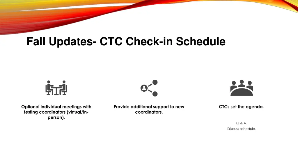 fall updates ctc check in schedule