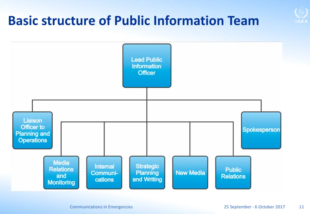 basic structure of public information team