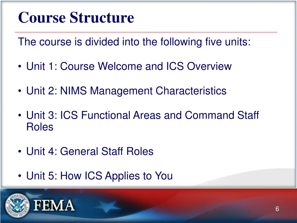 course structure