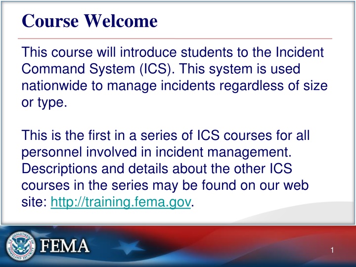 course welcome