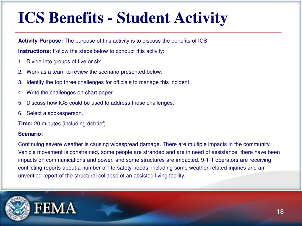 ics benefits student activity