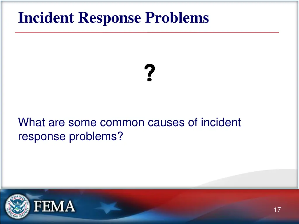 incident response problems