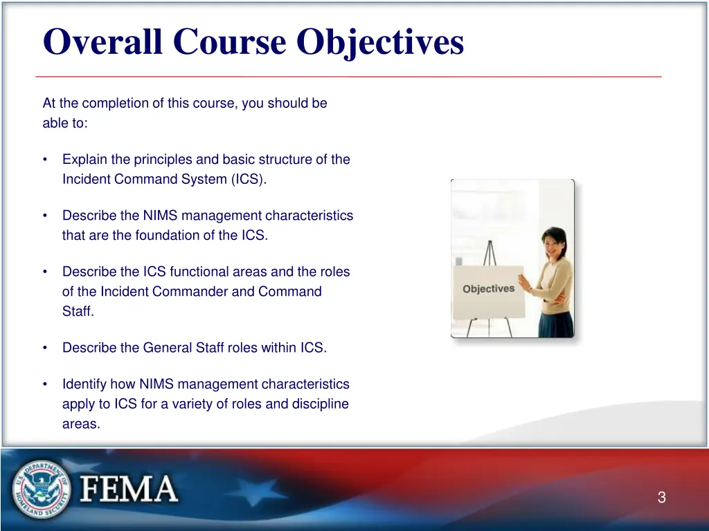overall course objectives
