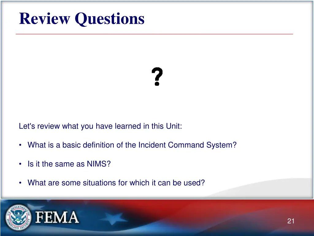 review questions