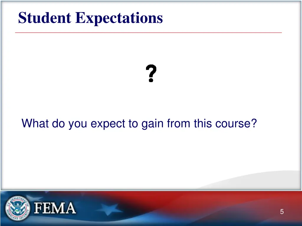 student expectations