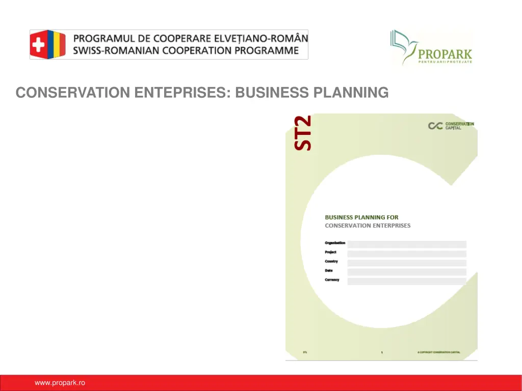 conservation enteprises business planning