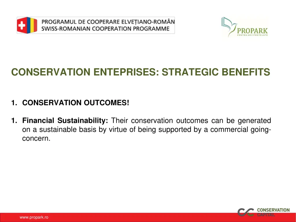 conservation enteprises strategic benefits 1