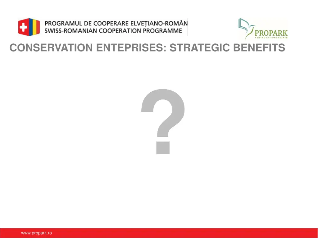 conservation enteprises strategic benefits