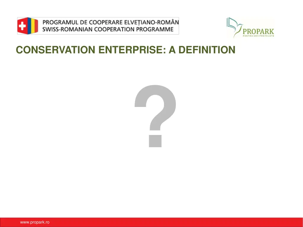 conservation enterprise a definition