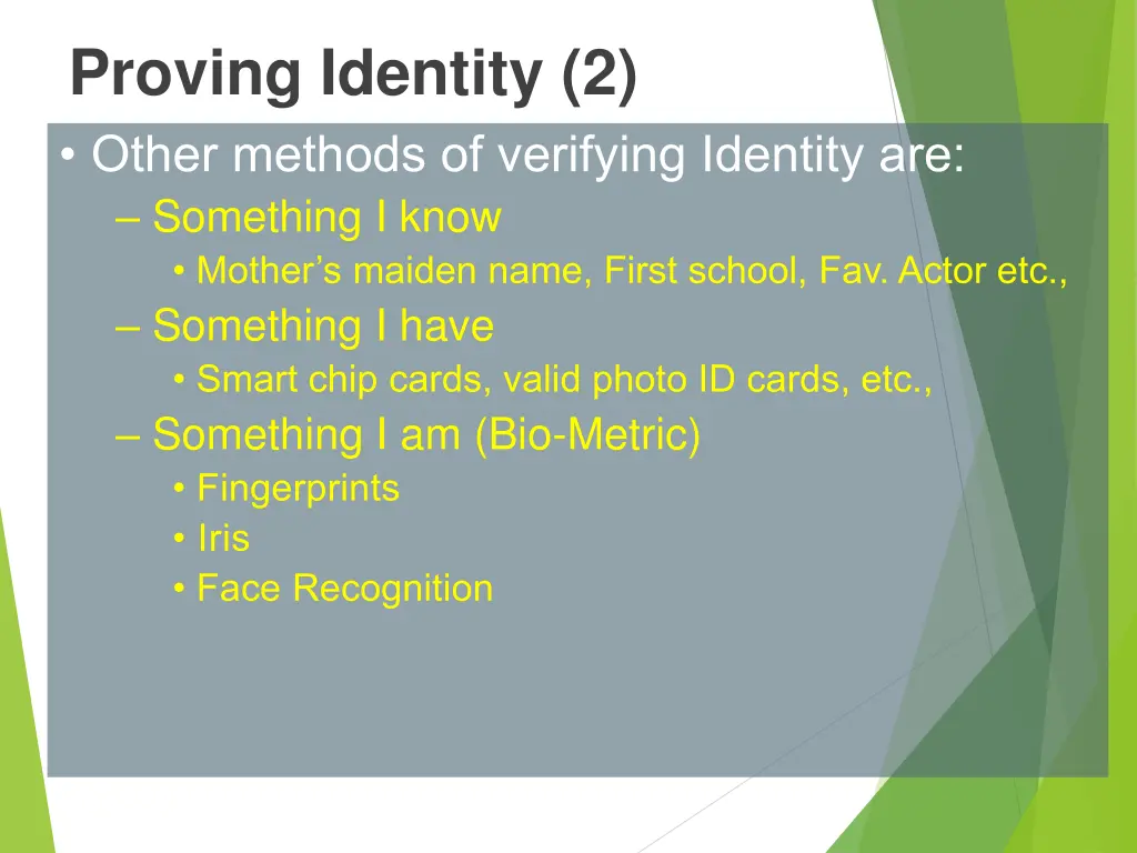 proving identity 2 other methods of verifying