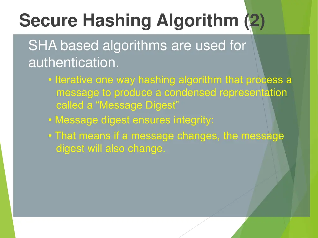 secure hashing algorithm 2 sha based algorithms