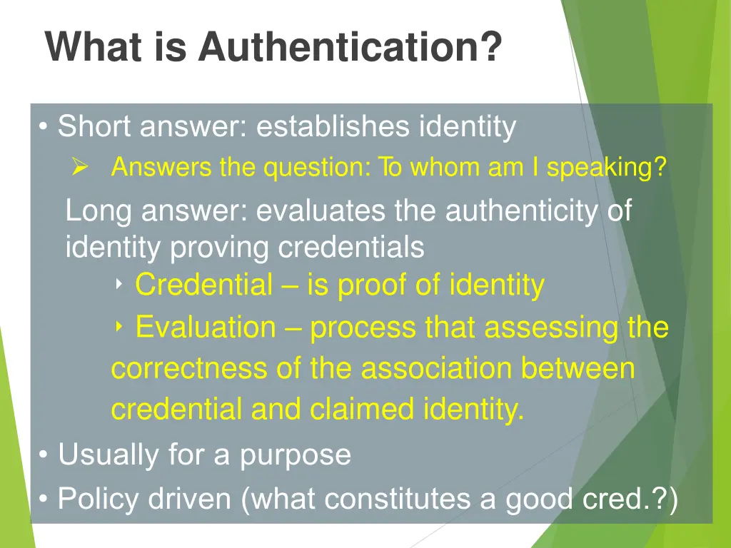 what is authentication