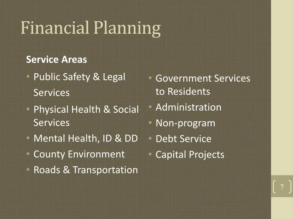 financial planning 1