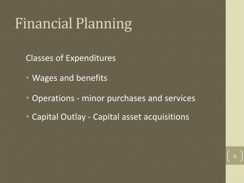 financial planning