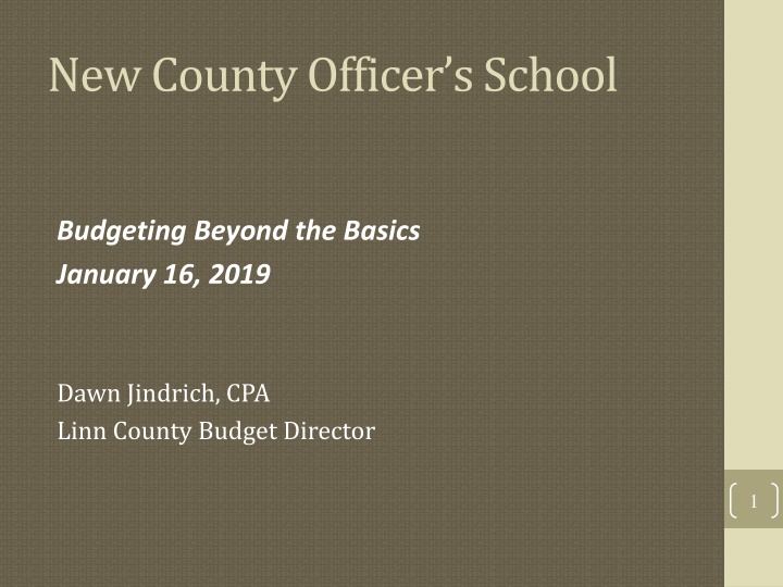 new county officer s school