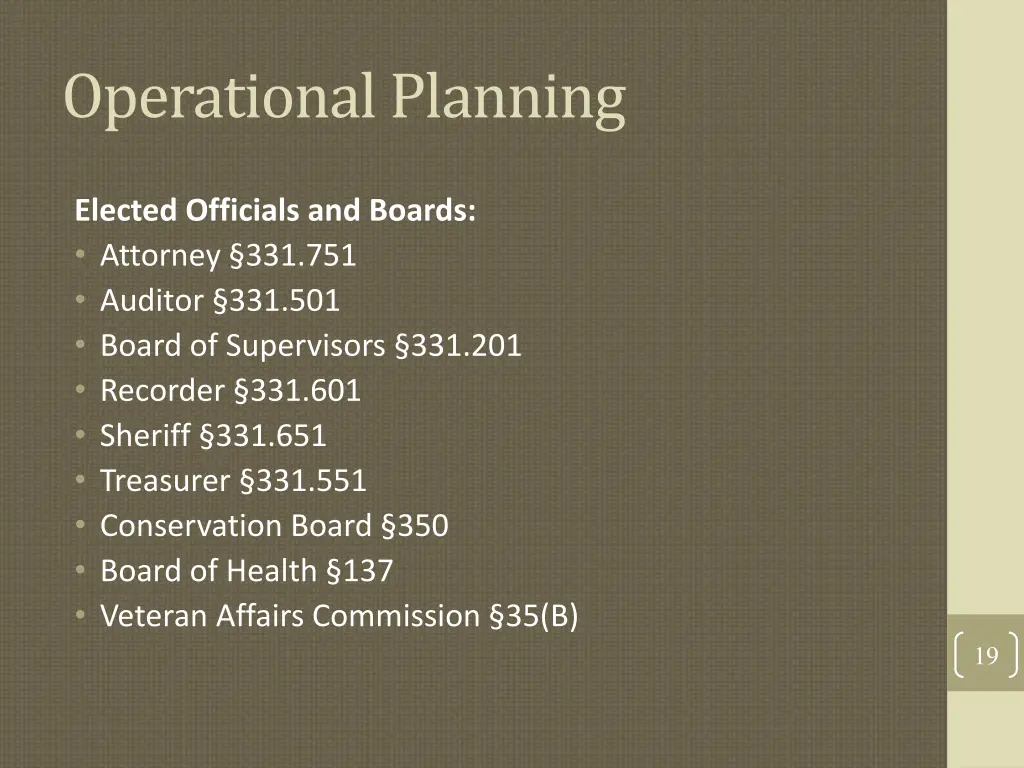 operational planning 1