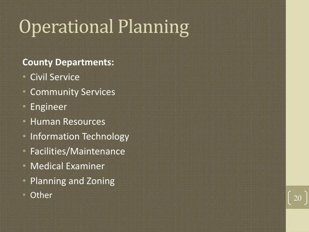 operational planning 2