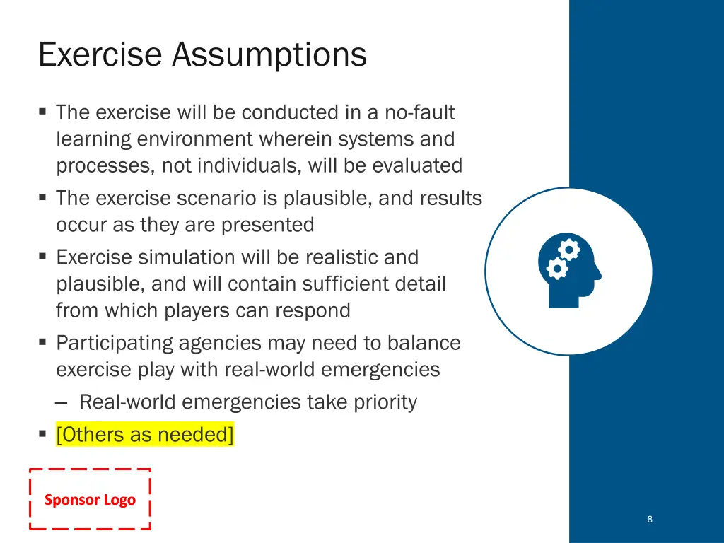 exercise assumptions