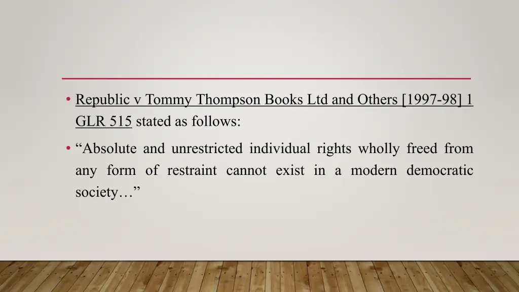republic v tommy thompson books ltd and others