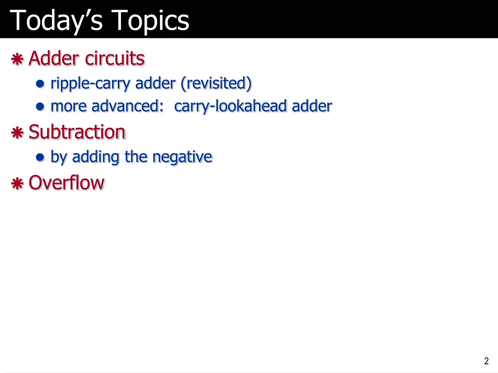today s topics