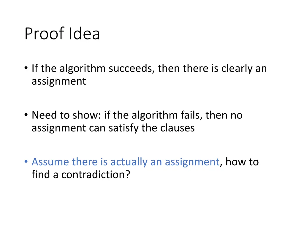 proof idea