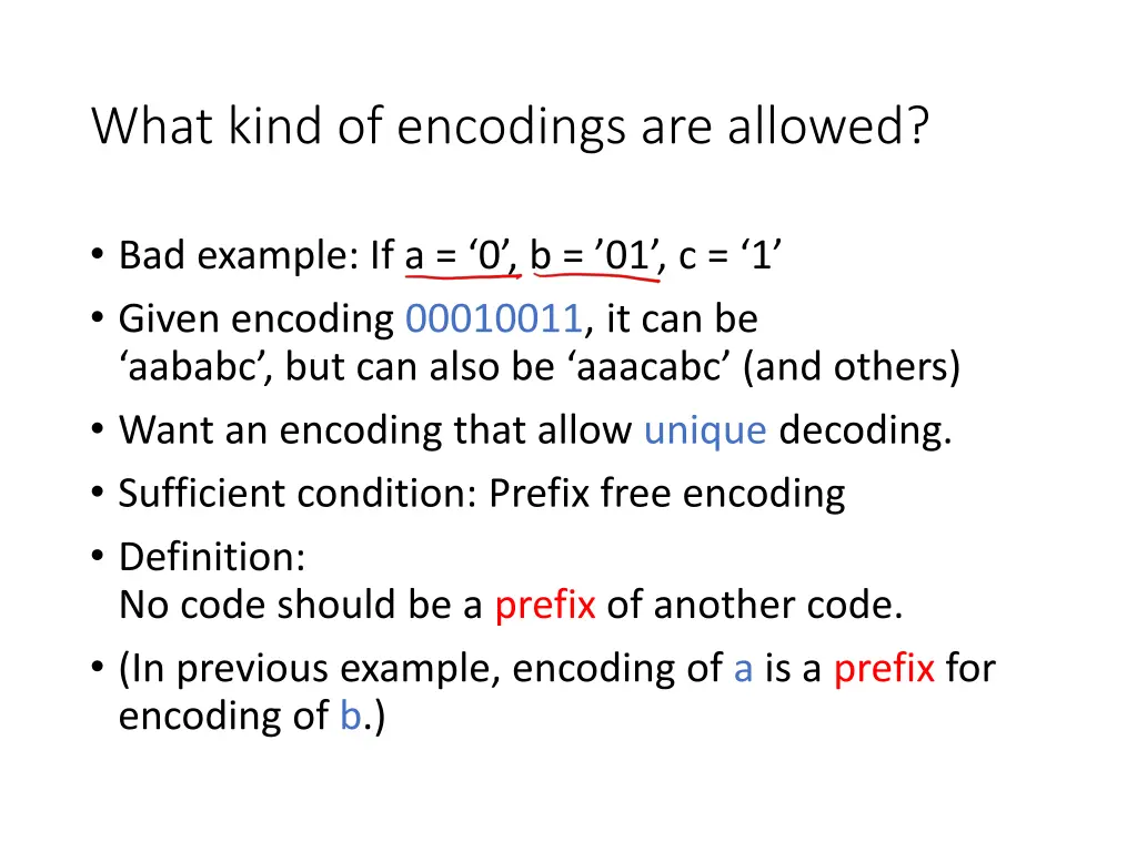 what kind of encodings are allowed