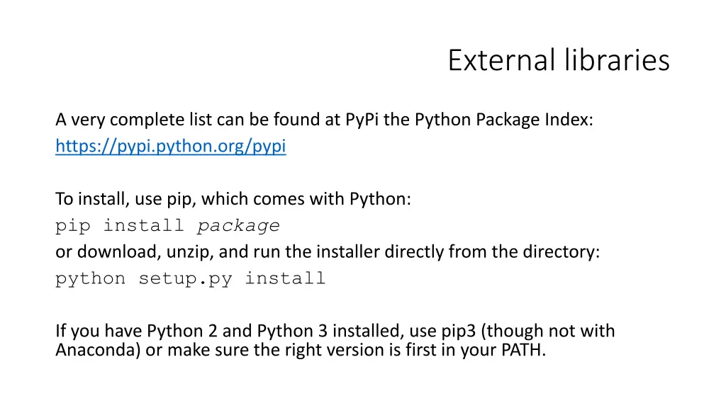 external libraries