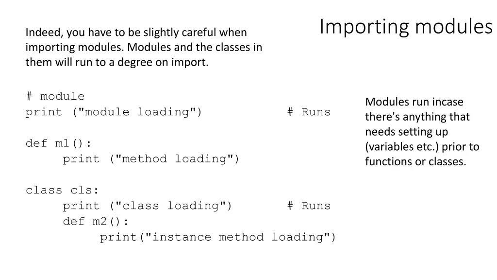 importing modules