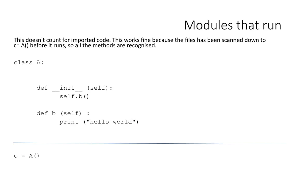 modules that run 1