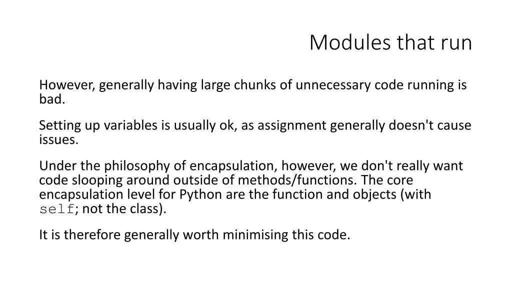 modules that run 2