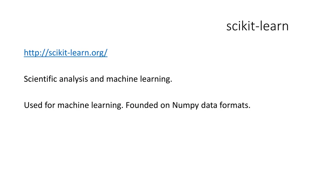 scikit learn