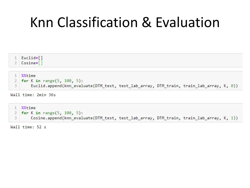 knn classification evaluation 1
